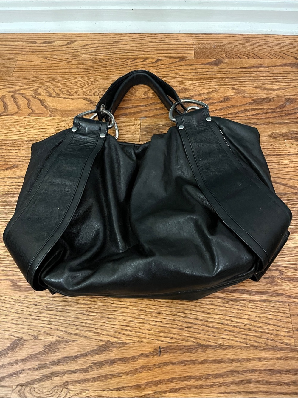 vintage Y2K-era Kooba slouchy leather hobo bag